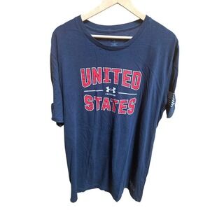 Under‎ Armour Freedom United States Graphic Navy Blue Mens 2XL T-Shirt